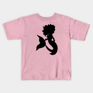 Carefree Mermaid Silhouette Kids T-Shirt